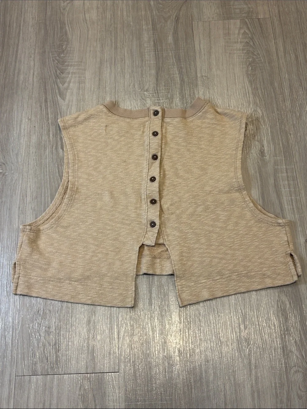 Free People Beach Oatmeal Cropped Tank